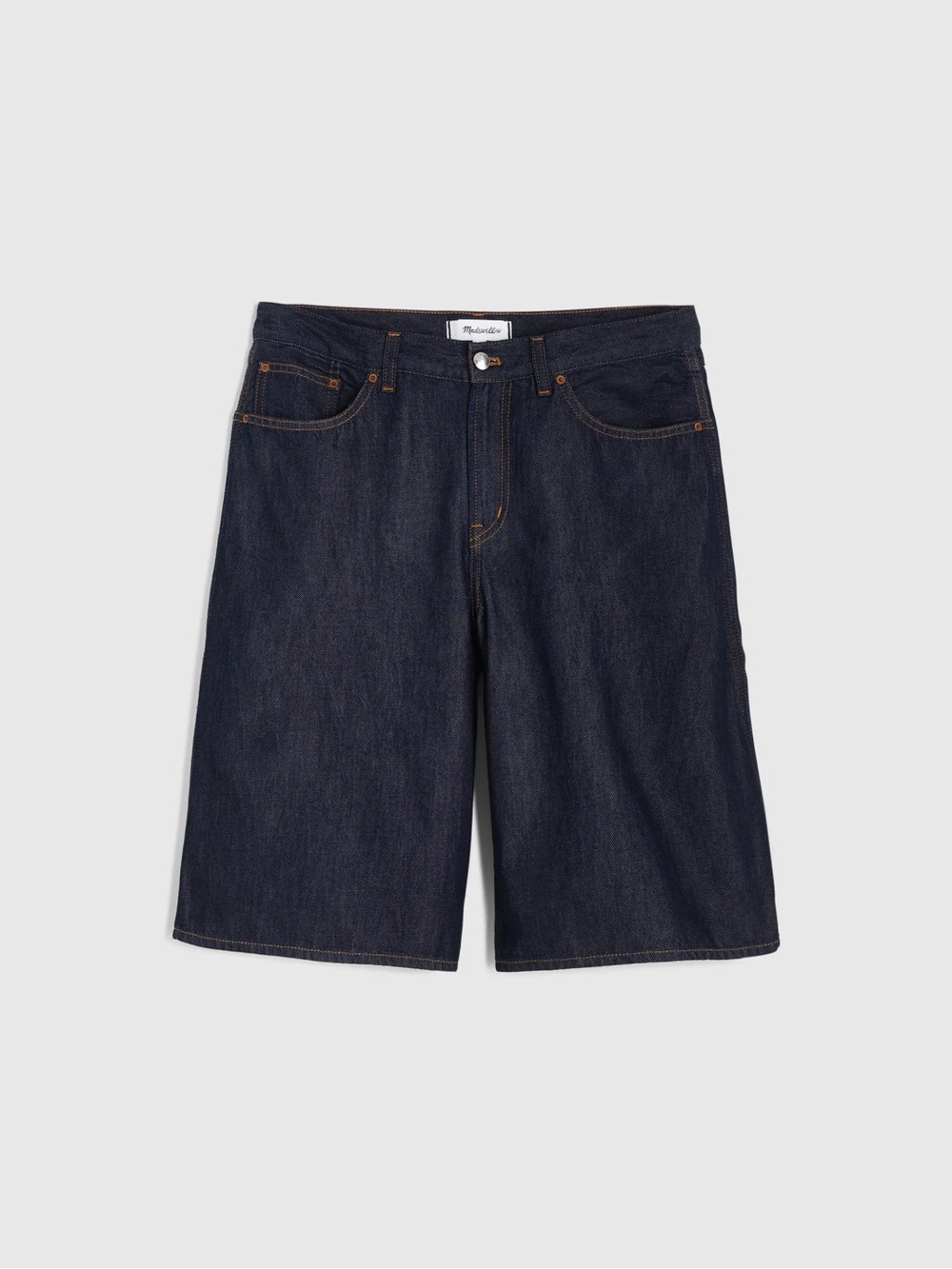 Madewell Women's V-Waist Bermuda Denim Shorts 32 Dark Wash NWT - Picture 2 of 11